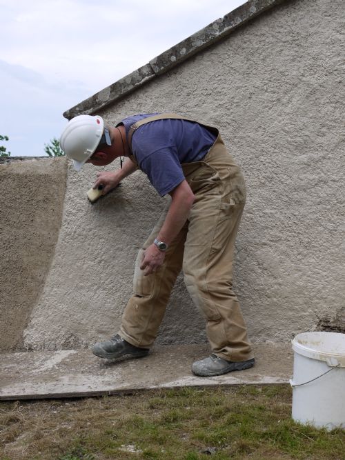 Andy burnishing lime wash